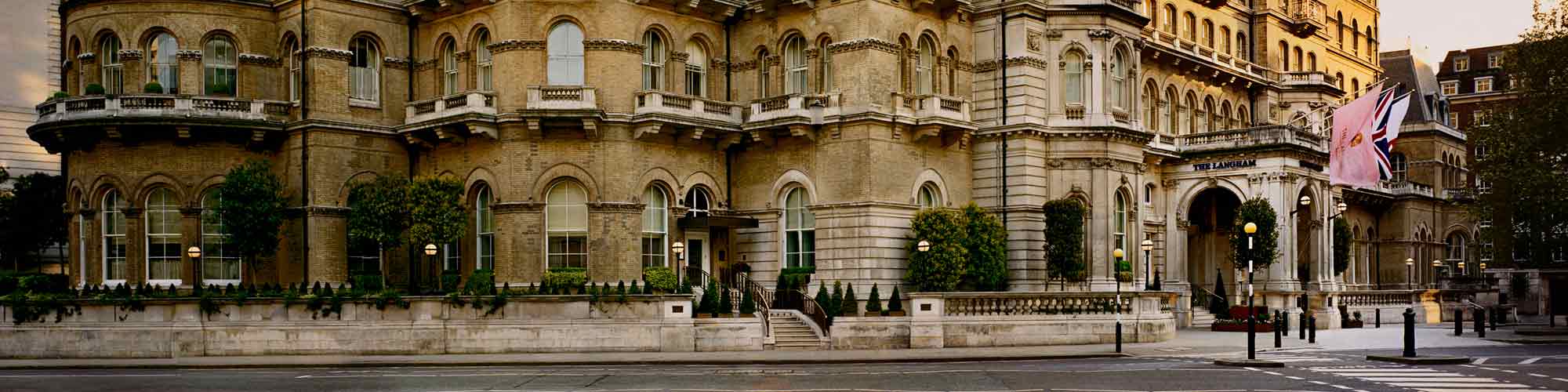 Street view of the Langham Hotel, London